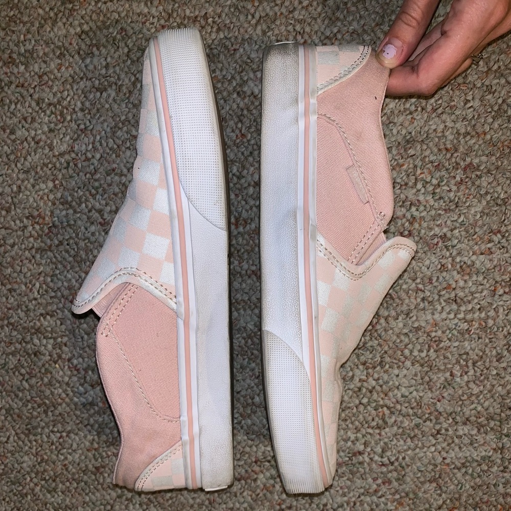 Pink and White Checkered Vans